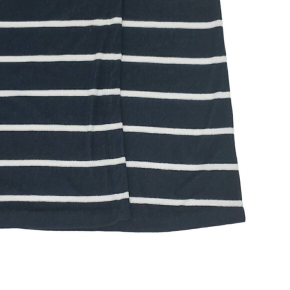 NWT CLUB MONACO Navy Terry Toweling Striped Faux Wrap Skirt - Picture 7 of 14